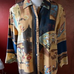 Citron Vintage Style Multicolor women’s blouse